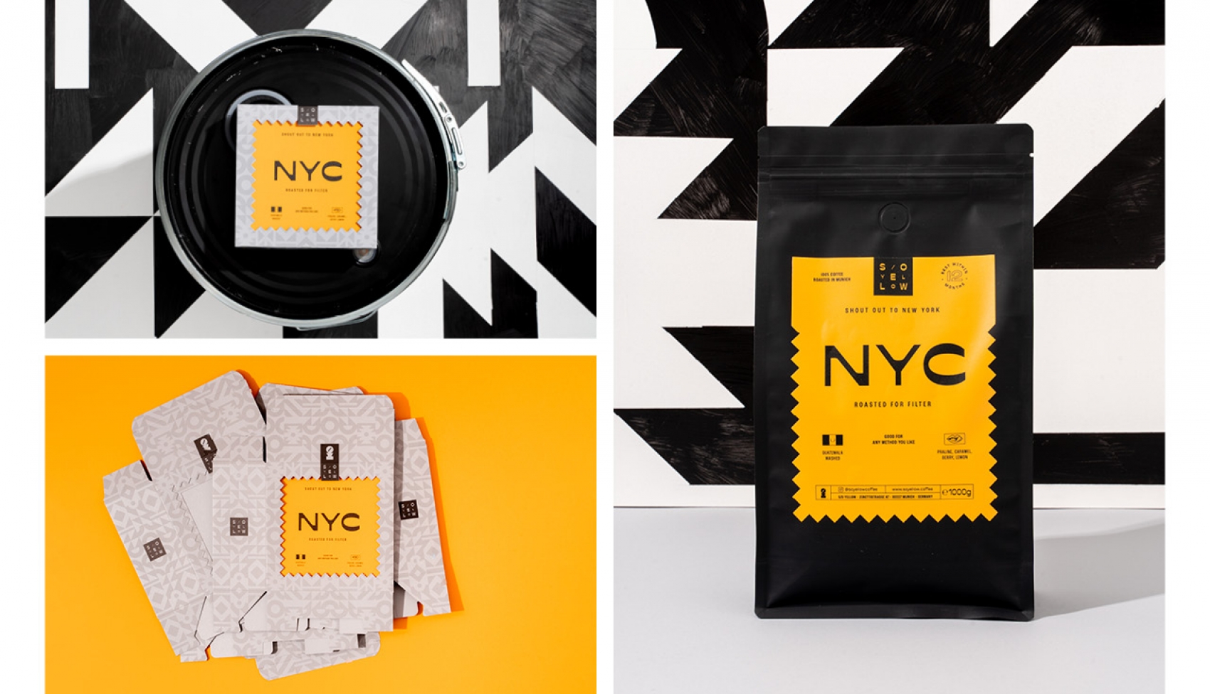 so yellow coffee packaging design
